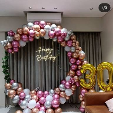 Elegant Rose Gold Birthday Balloon