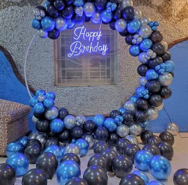 Midnight Blue Birthday Circle