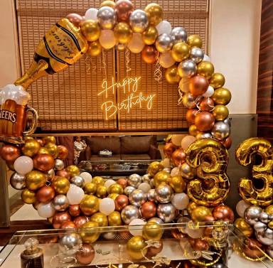 Champagne Birthday Celebration Balloon