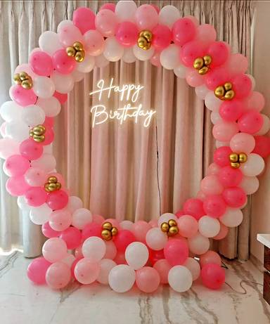 Pink Elegance Birthday Arch
