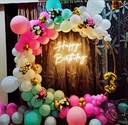 Pastel Floral Birthday Balloon Arch - photo 1