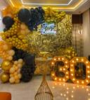 Luxury Gold And Black 30th Birthday Backdrop - photo 1