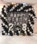 Silver And Black Royal Birthday Balloon - photo 1