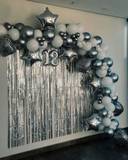 Silver Glam Birthday Backdrop - photo 1