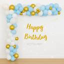 Blue and Gold Birthday Balloon Decoration - photo 1