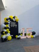 Yellow and Black Birthday Arch Decoration - photo 1