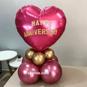 Golden Blush Anniversary Heart Balloon Stand - photo 1