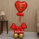 Scarlet Love Heart Balloon Bouquet Stand - photo 1