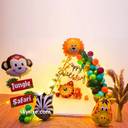 Wild Jungle Safari Teepee Birthday Setup - photo 1