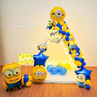 Banana Minion Birthday Arch