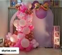Pink Minnie Mouse Balloon Backdrop - photo 1