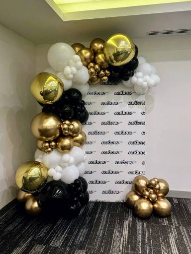 White Corporate Balloon Backdrop