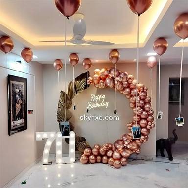 70th Dried Palm Leaf Birthday decoration