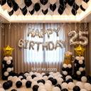 Monochrome Gold 25th Birthday Ceiling Decoration - photo 1
