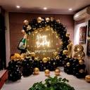 Black and Gold Champagne 18th Birthday Ring Decor - photo 1