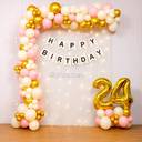 Chrome Gold and pink Simple Balloon Arch - photo 1