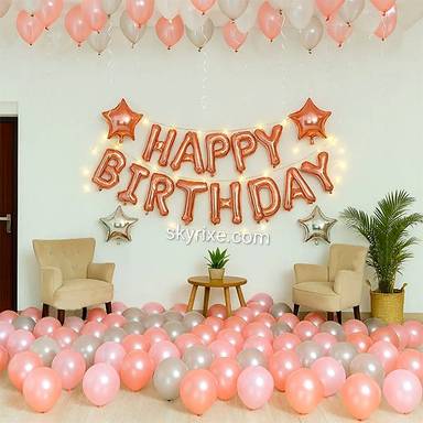 Rose Gold Birthday Decoration