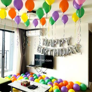 Rainbow Ceiling Birthday Surprise Decoration