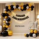 Black and Gold Birthday Arch Decor - photo 1