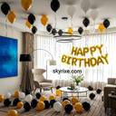 Classic Black and Gold Birthday Room Decor - photo 1