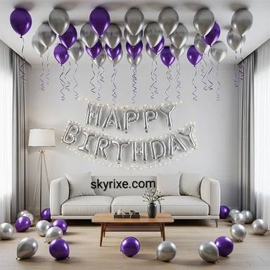 Simple Birthday Setup on Wall