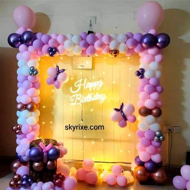 Pastel Butterfly Glow Birthday Frame decor