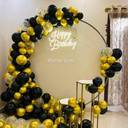 Midnight Gold Halo Birthday circle Backdrop - photo 1