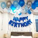 Blue Chrome Ceiling Surprise Birthday Decor - photo 1