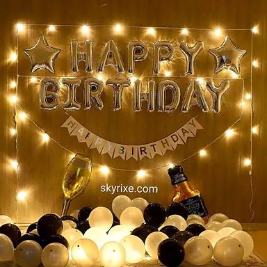 Golden Radiance Birthday Backdrop