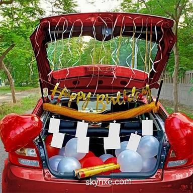 Surprise Car Boot Birthday Decor Setup