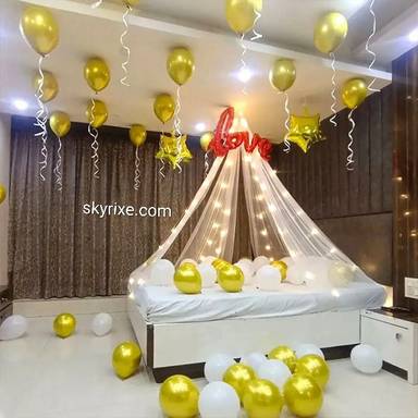 Golden Love Canopy Bedroom Decor