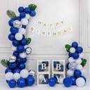 Royal Blue White Birthday Balloon Décor - photo 1