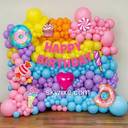 Candy Land Theme Birthday Balloon Wall Backdrop - photo 1
