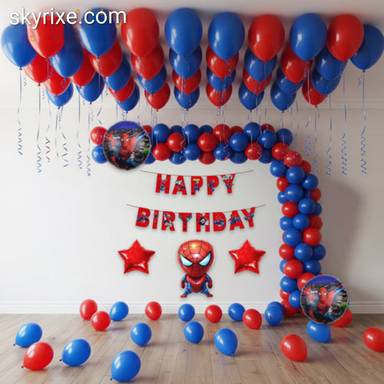 Spiderman Theme Birthday Decor