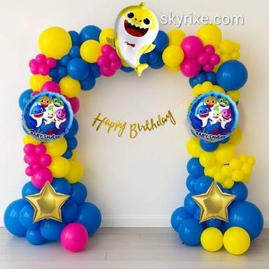 Baby Shark Theme Birthday Balloon