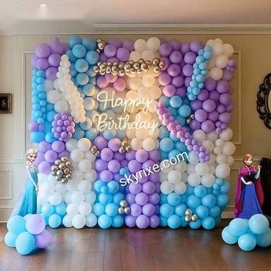 Frozen Theme Balloon Wall Birthday