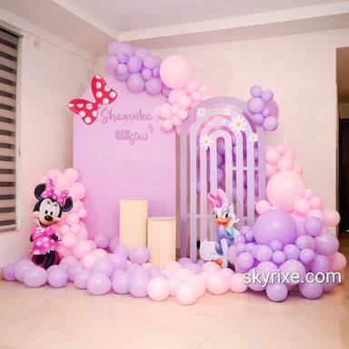 Minnie Mouse Theme 6th Birthday Backdrop
