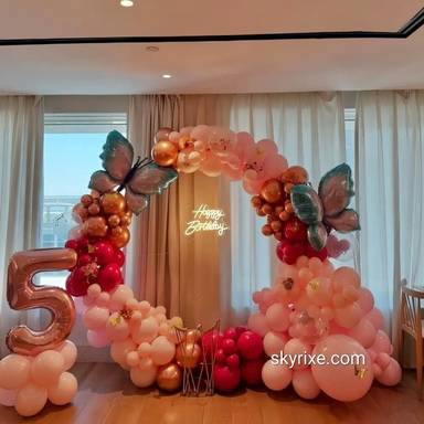 Butterfly Theme 5th Birthday Decoration