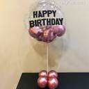 Rose Gold Confetti Bubble Birthday Stand - photo 1