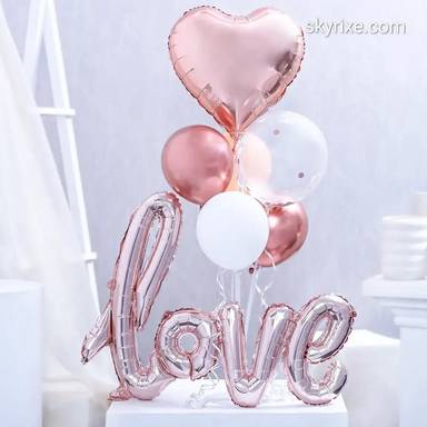 Blush Love Balloon Bouquet Stand