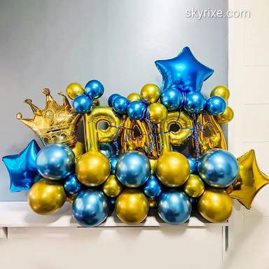 Royal Papa Chrome Balloon Centerpiece