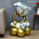 : Luxe Diamond Ring Balloon Stand - photo 1