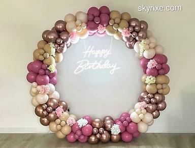 Neon Birthday Ring Decor