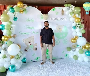 Baby Shower Teddy Theme Balloon Decoration