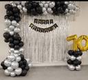 Black And Silver Birthday Backdrop - photo 1