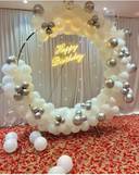 Elegant White And Silver Birthday Arch - photo 1