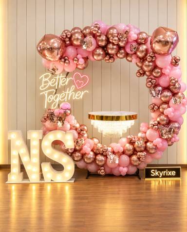 Rose Gold Wedding Ring Decoration