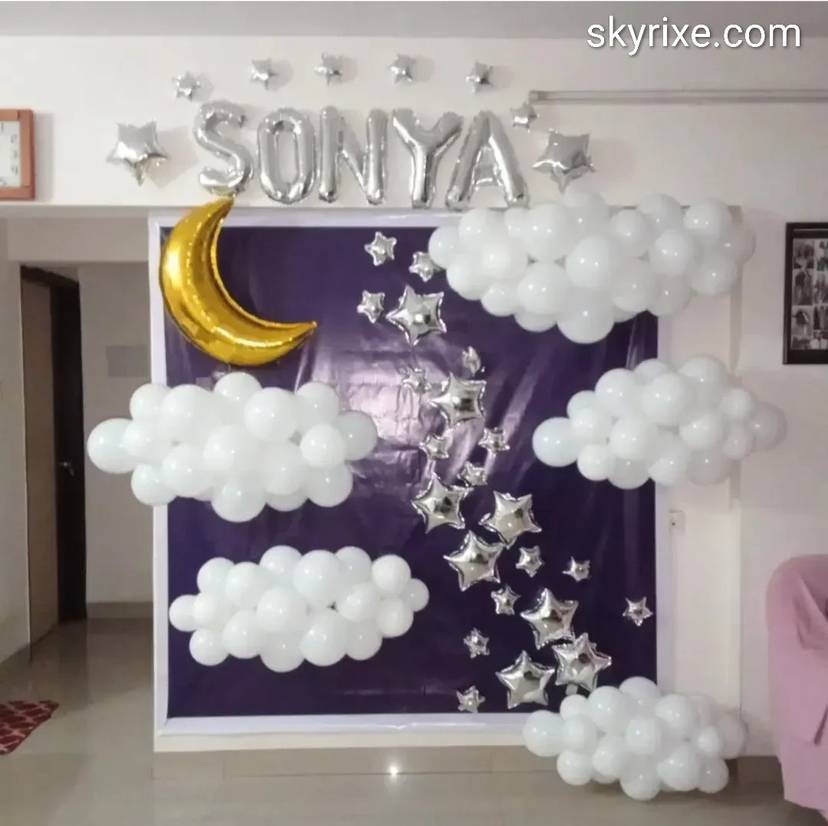 Night Sky Birthday Backdrop - Image 1