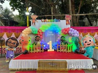 Cocomelon First Birthday Stage Decoration