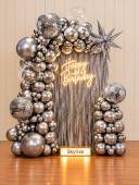 Silver Disco Birthday Backdrop - photo 1